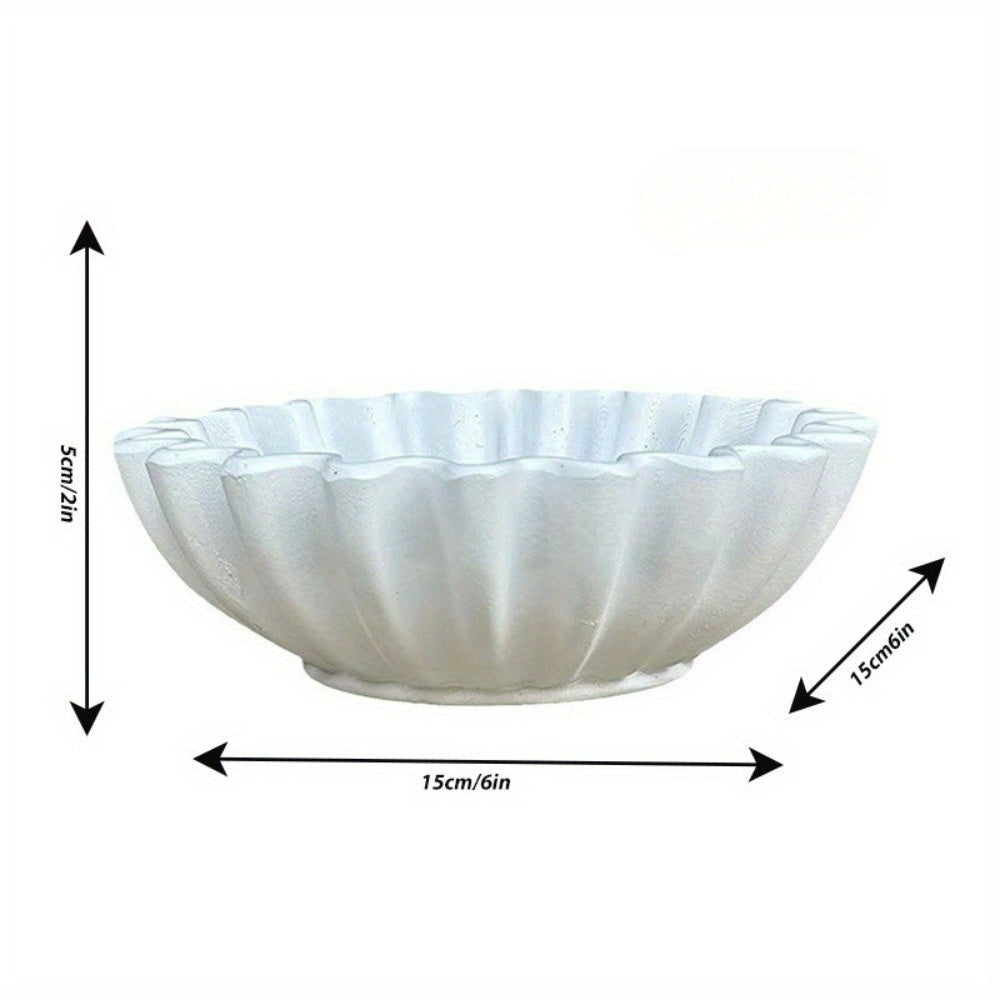 EleganceBowl - Hars Kom met Groeven & Golvende Randen voor Woonkamer Decor