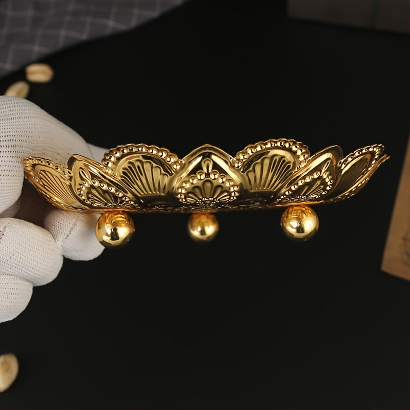 GoudServe - Gouden Metalen Fruitmand in Filigree-Stijl