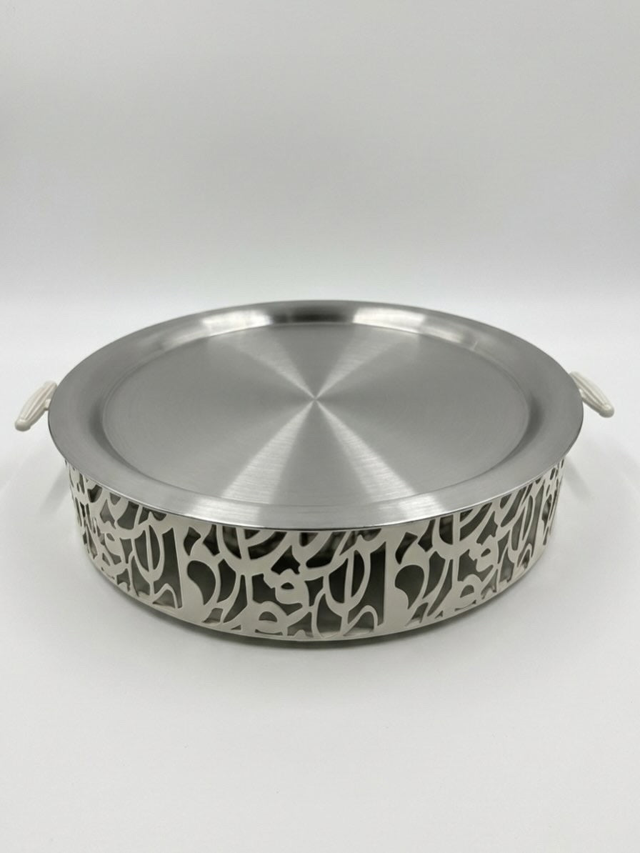 Luna Luxe Tafelset Wit | Luxe Ronde Serveertray