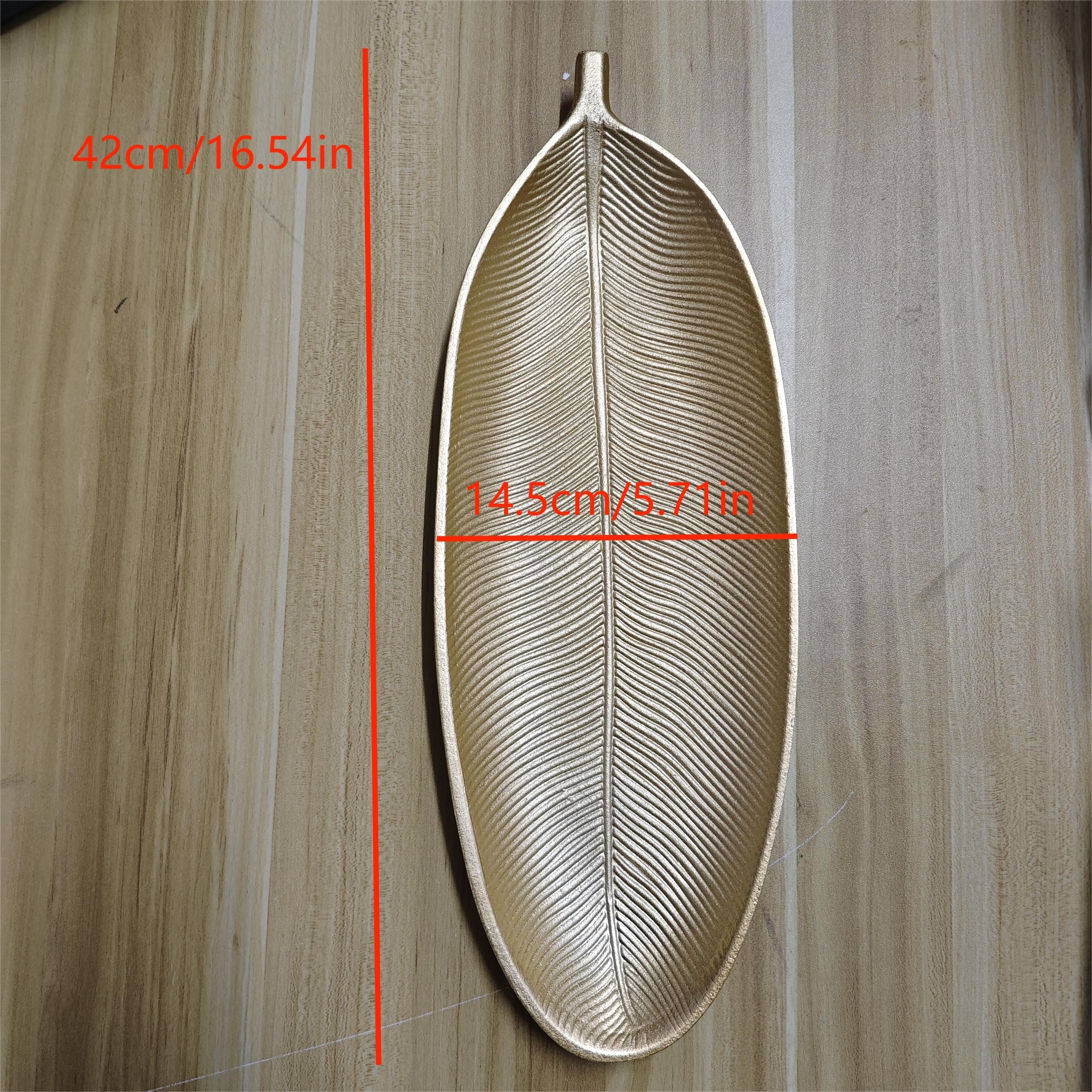 LeafWood - Antiek Bladvormig Houten Dienblad | Sieraden- & Sleuteldienblad