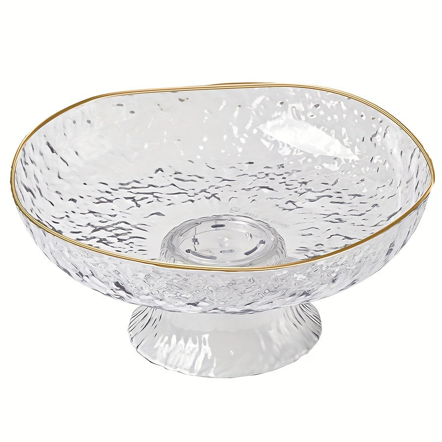 ClearServe-Fruitkom - Transparante PET Kom met Afvoer voor Snacks