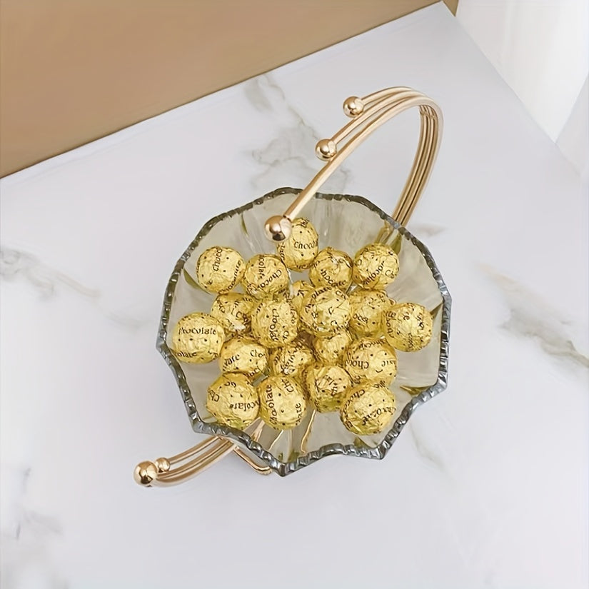 MoonServe-Metalen Maanvruchtenschaal - Handgemaakt Geometrisch Kunstwerk