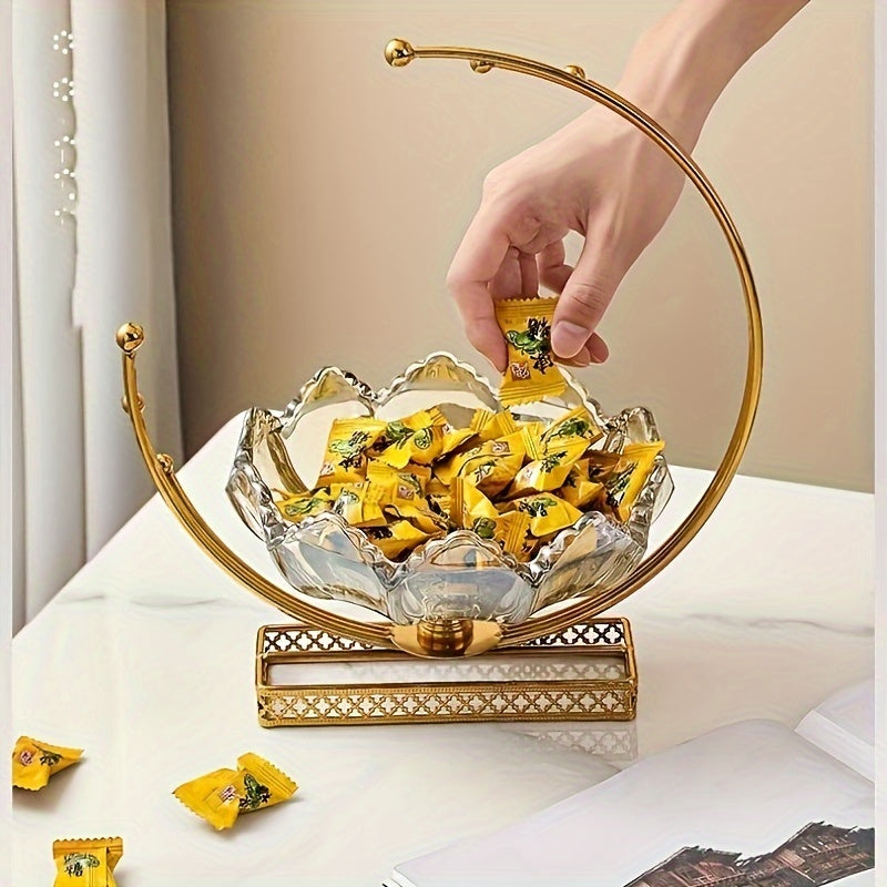 MoonServe-Metalen Maanvruchtenschaal - Handgemaakt Geometrisch Kunstwerk