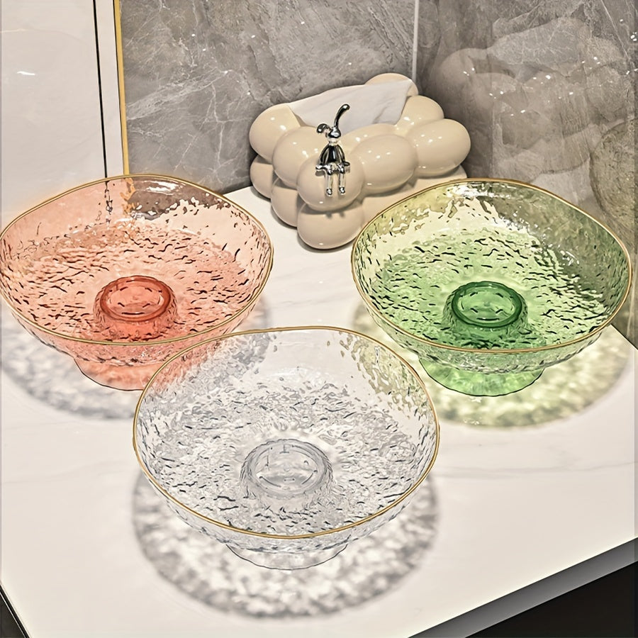 ClearServe-Fruitkom - Transparante PET Kom met Afvoer voor Snacks