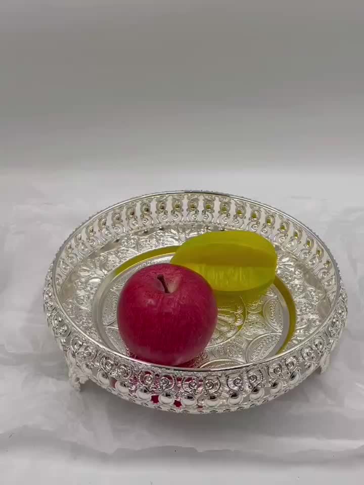 EuroServe-Fruitkom - Roestvrijstalen Snackbak voor Woonkamer & Keuken Decor