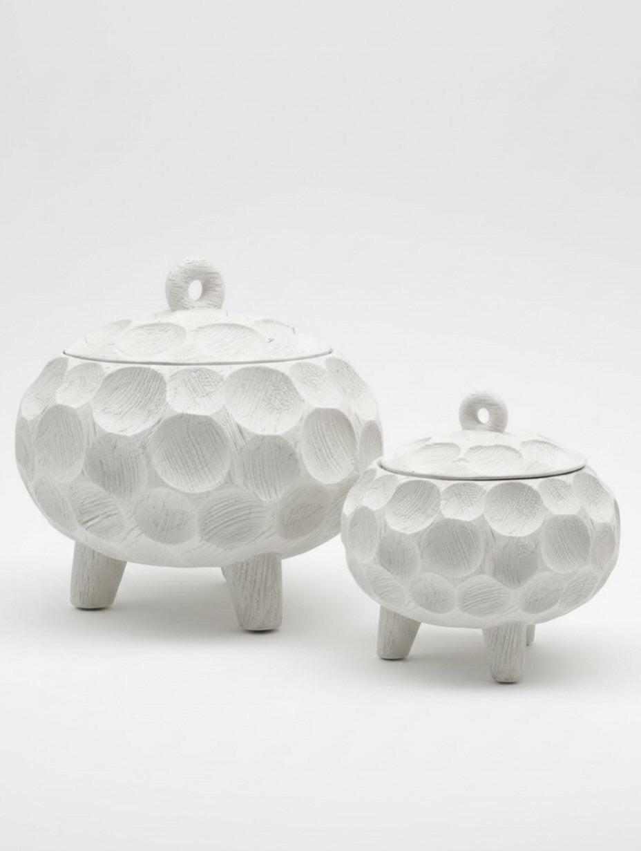 Statement Decoratie Wit | Luxe Decoratieve Opbergpot met Deksel