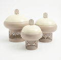 Beige Luxury Set | Luxe Decoratieve Opbergpot met Deksel