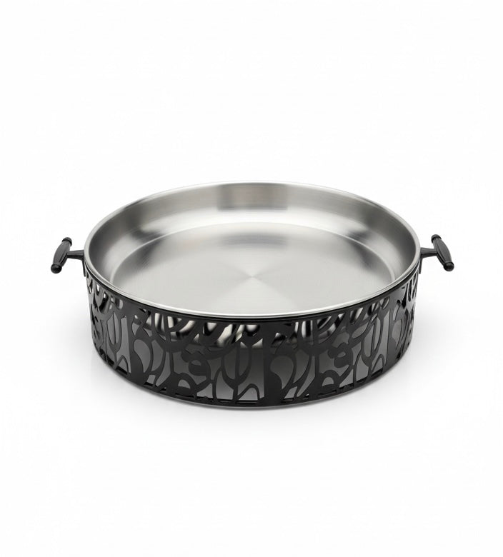 Lune Luxe Tafelset Zwart | Luxe Holle Ronde Serveertray