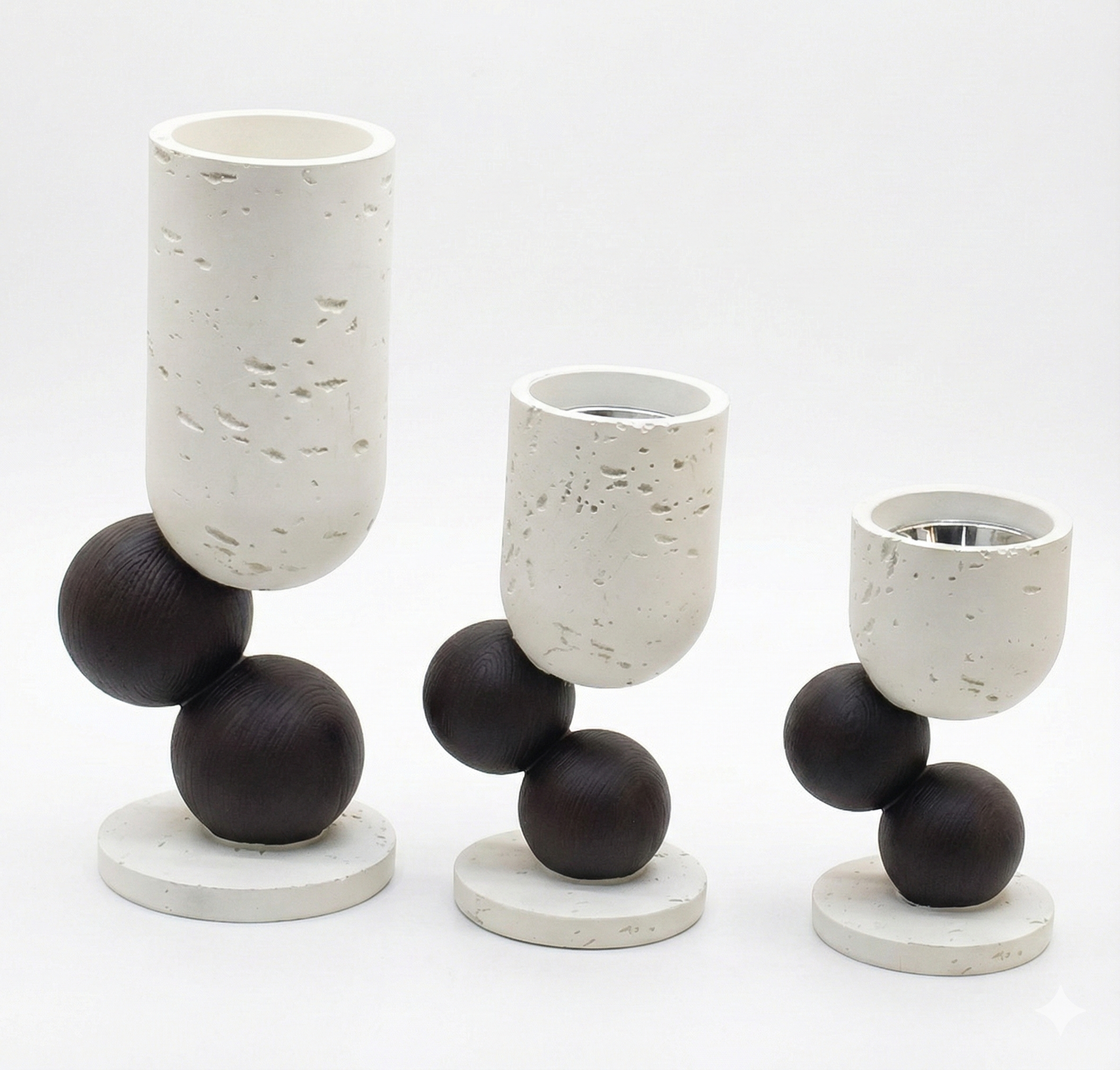 Statement Decoratie Wit | Elegante Kandelaars Set van 3