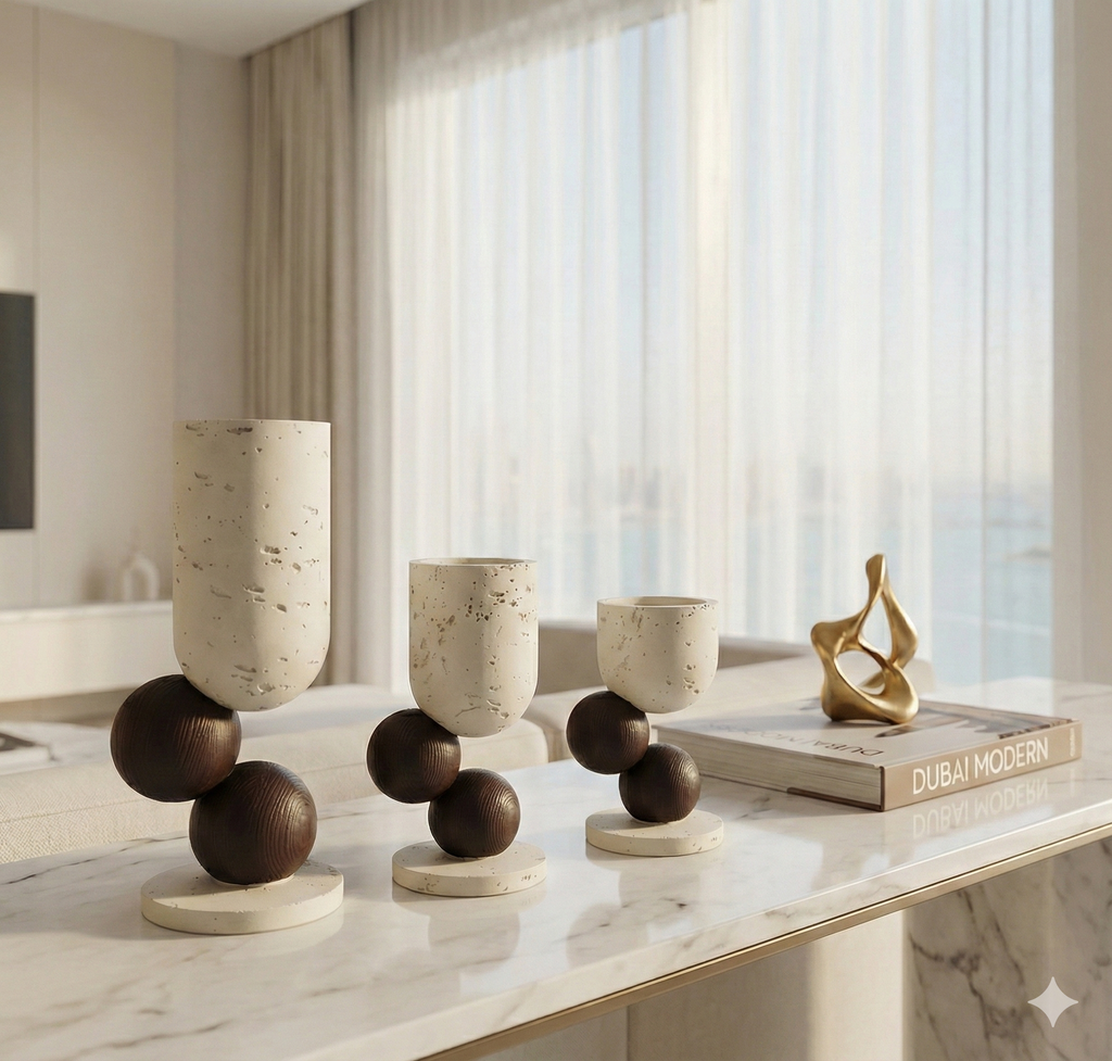 Statement Decoratie Wit | Elegante Kandelaars Set van 3