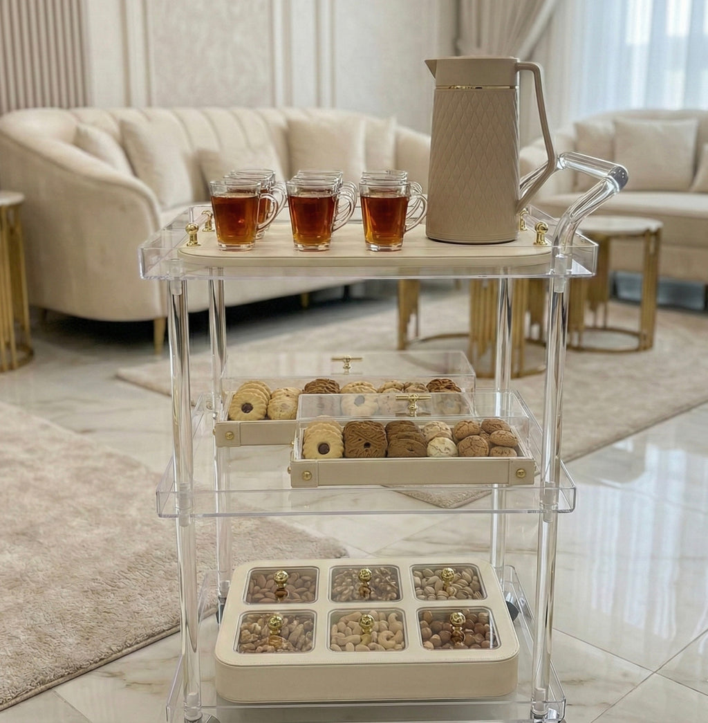 Luxe Rechthoekige Trolley Serveerwagen