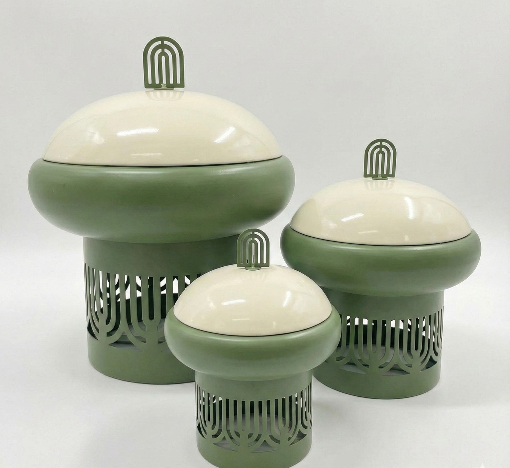 Green Luxury Complete Set | Luxe Serveerschaal met Stolp met Serveerstandaard