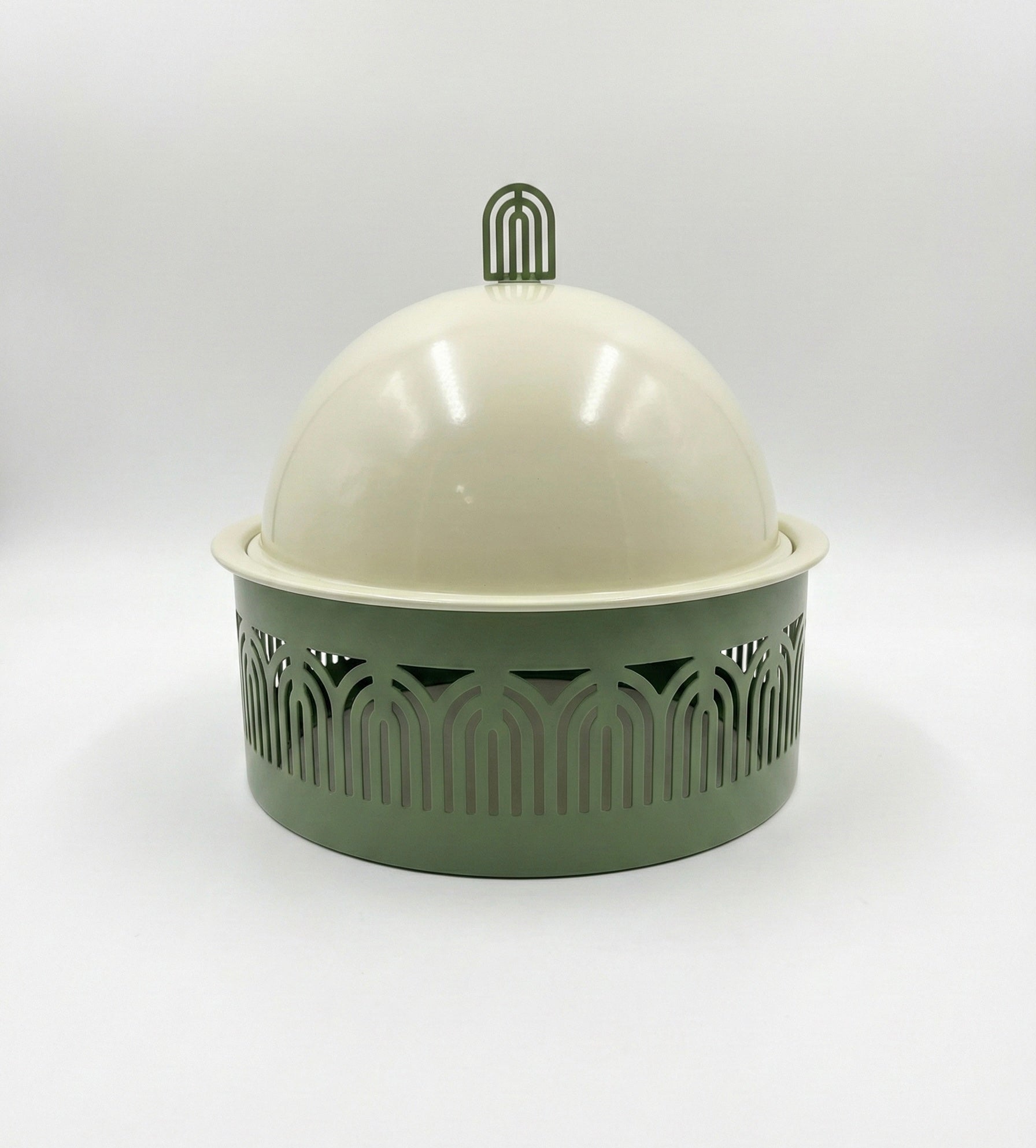 Green Luxury Complete Set | Luxe Serveerschaal met Stolp met Serveerstandaard