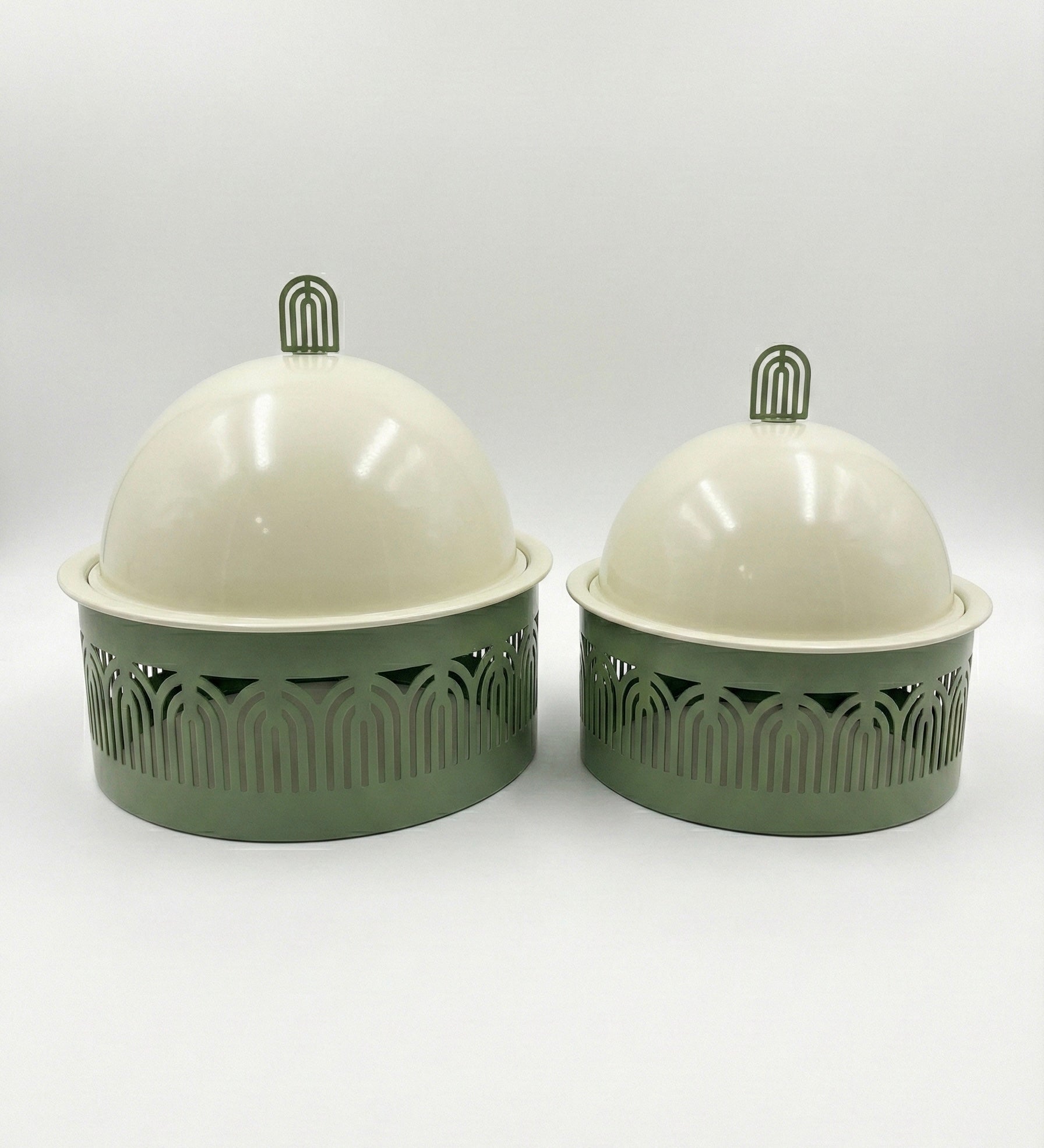 Green Luxury Complete Set | Luxe Serveerschaal met Stolp met Serveerstandaard