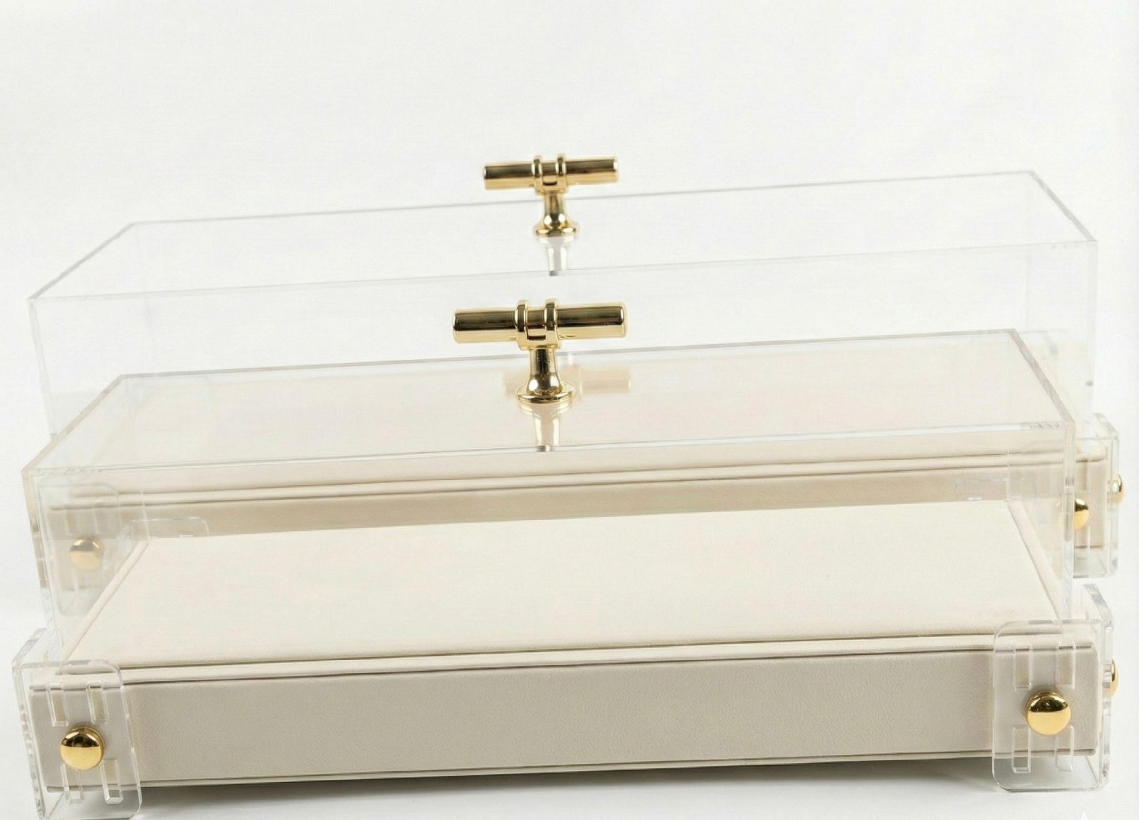 Beige Elegance Set | Luxe Serveerschaal met Glazen Stolp