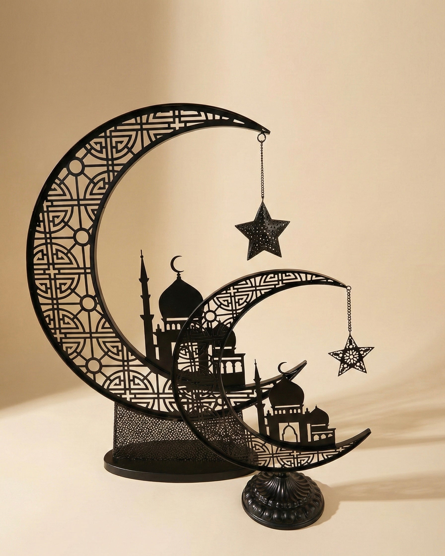Luxury Islamic Decorative Moon Lamp Black | Available in Various Sizes