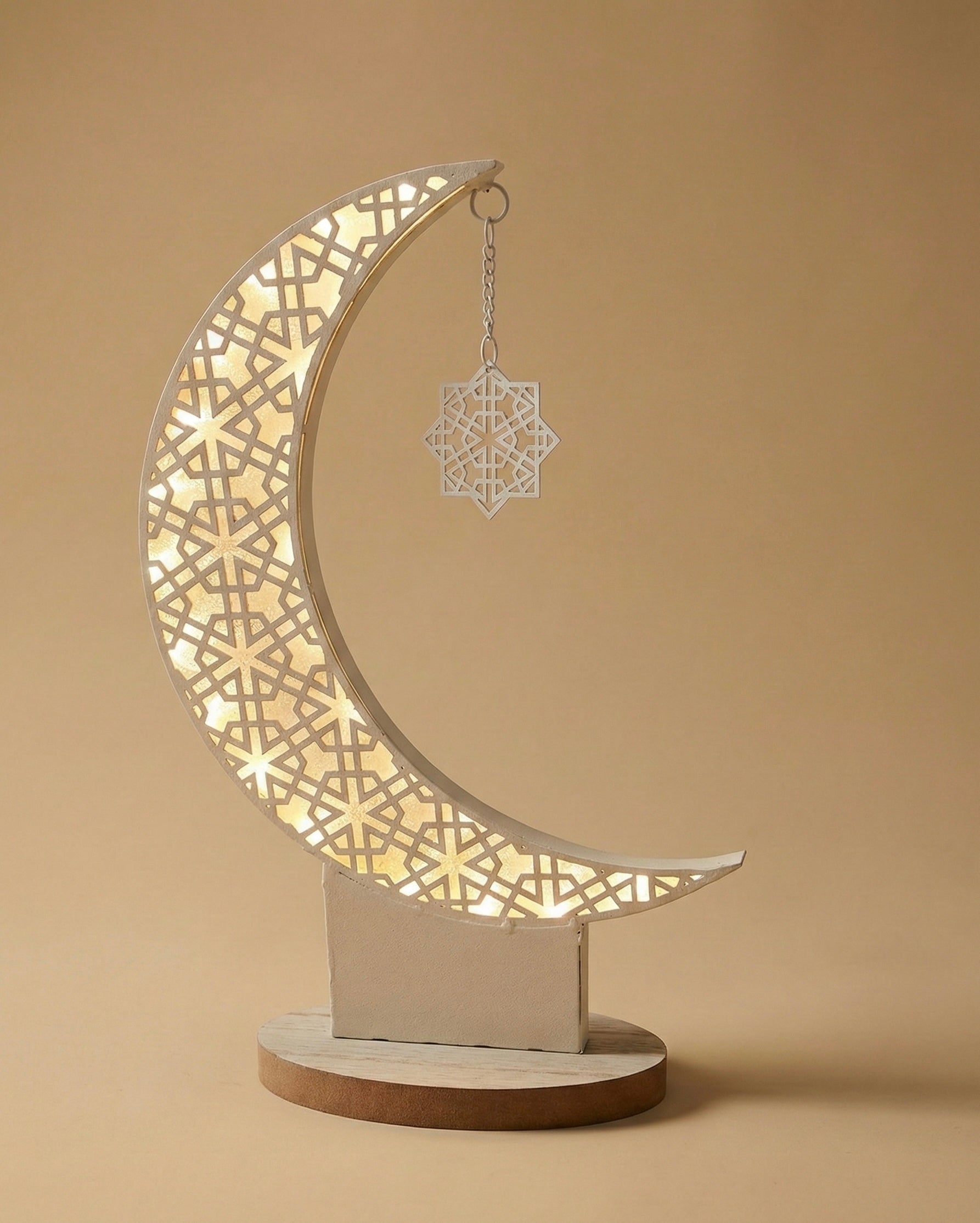 Luxury 'Nur' Moon Decoration | Illuminated Half Moon (3 Sizes)